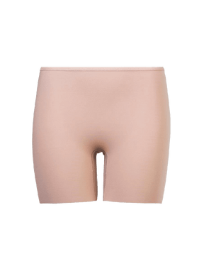 Bermuda Média Em Microfibra Bege Camurca