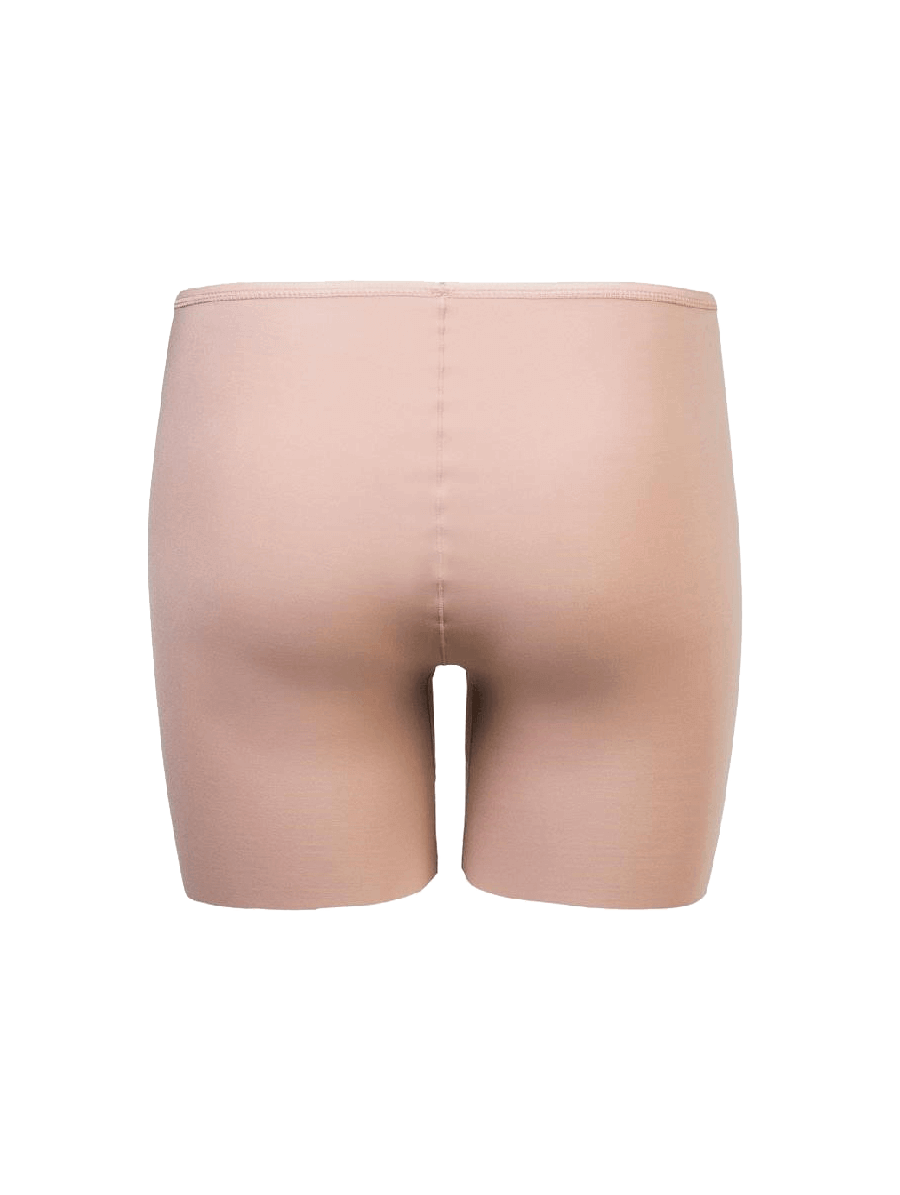 Bermuda Média Em Microfibra Bege Camurca