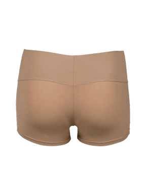 Bermuda Curta Em Microfibra Bege Camurca