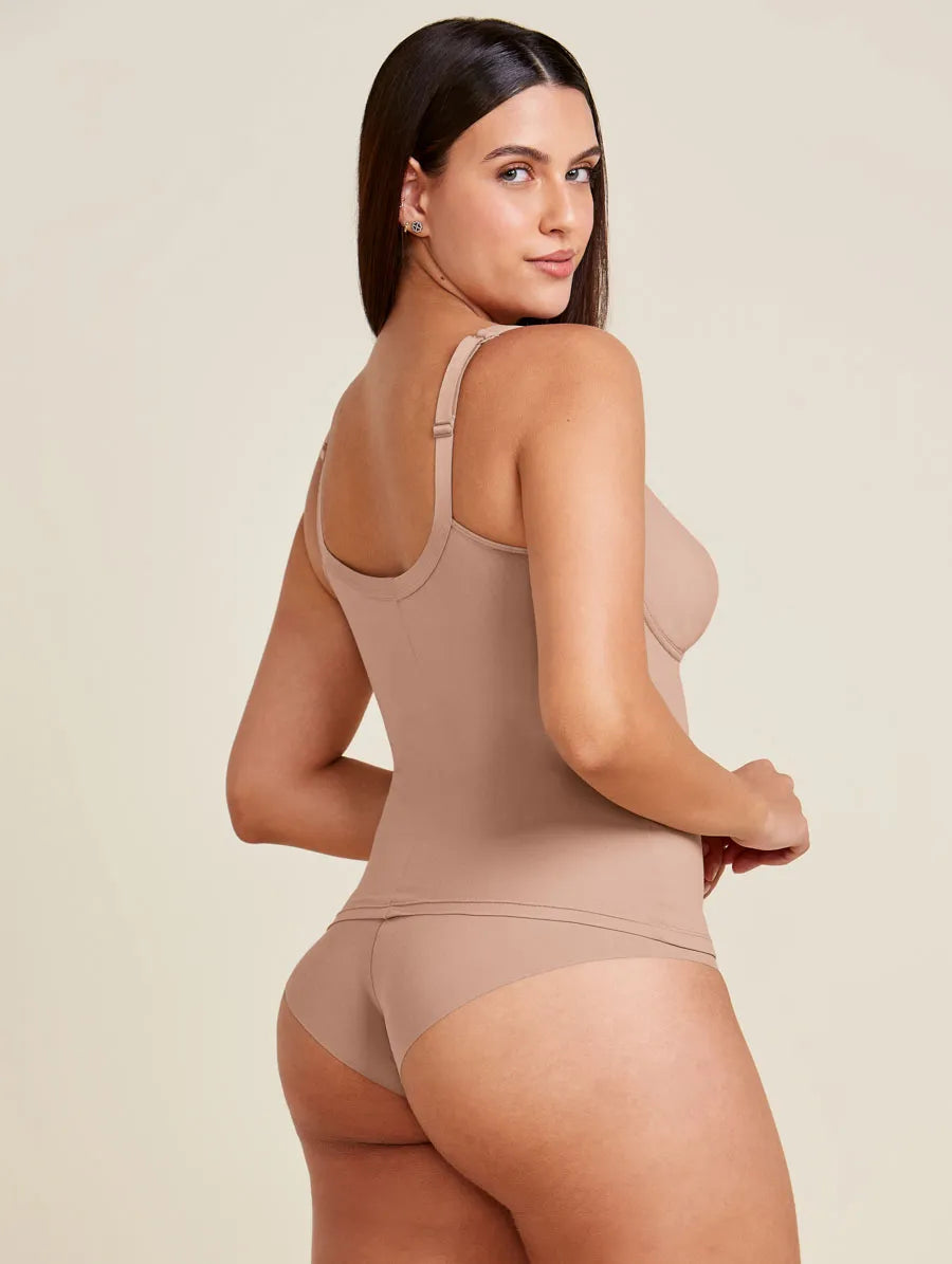 Corpete Sem Aro Em Microfibra Bege Camurca