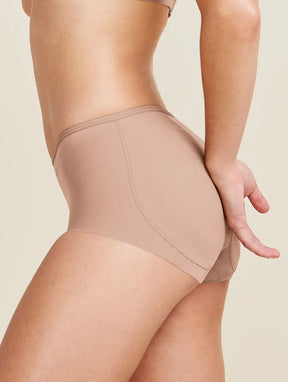 Calcinha Magic Back Em Microfibra Bege Camurca