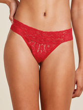 Calcinha Fio Dental Em Renda Vermelho Classic