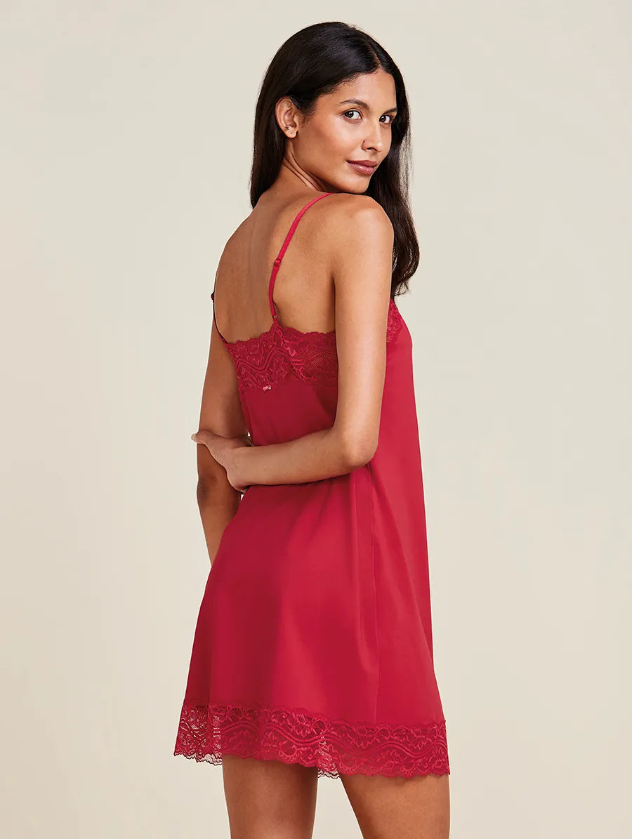 Camisola Alças Finas Em Renda E Microfibra Love Stories Vermelho Zaire