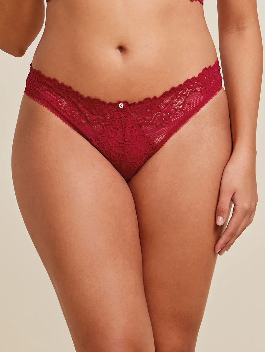 Calcinha Biquíni Em Renda Vermelho Zaire