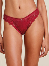 Calcinha Fio Dental Em Renda Vermelho Zaire