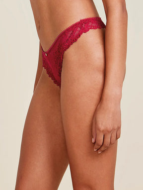 Calcinha Fio Dental Em Renda Vermelho Zaire