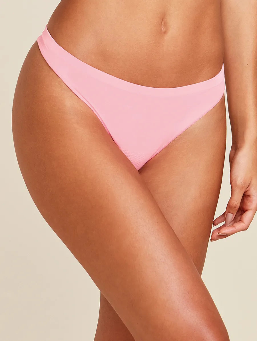 Calcinha Fio Dental Em Microfibra Light Rosa Algodao