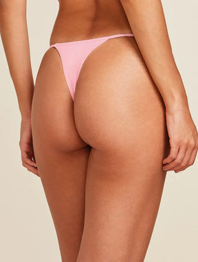 Calcinha String Fio Dental Em Microfibra Light Rosa Algodao